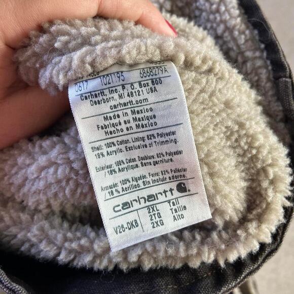 Carhartt Sherpa Lined Duck Canvas Brown Vest Size 2XL - Picture 3 of 3